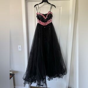 Elegant Black and Pink Jovani Gown
